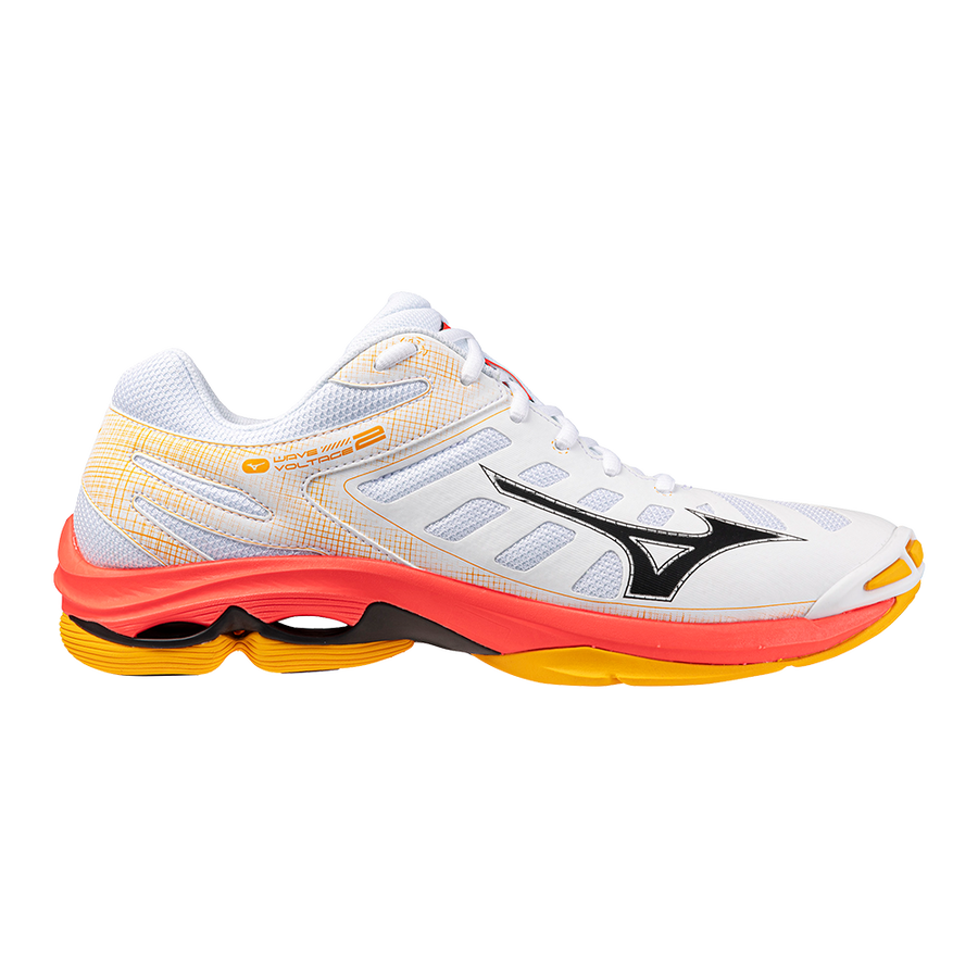 Mizuno WAVE VOLTAGE 2 White/Fiery Coral 2/Citrus